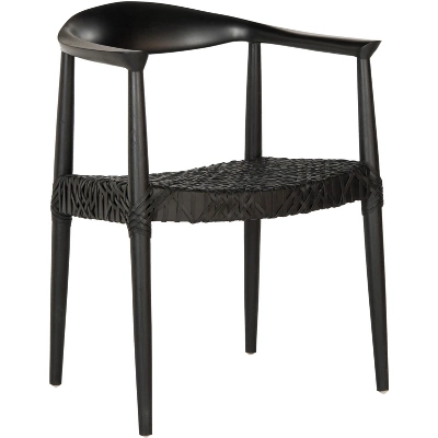 Bandelier Arm Chair - Black - Safavieh 1 Bandelier Arm Chair - Black - Safavieh