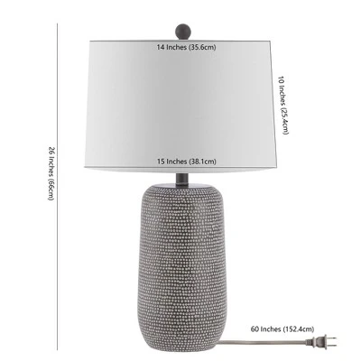 Celvin Table Lamp - Grey/White - Safavieh 2 Celvin Table Lamp - Grey/White - Safavieh - Image 2