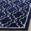 2'3"x9' Runner Jennie Quatrefoil Design Tufted Accent Rug Dark Blue/Ivory - Safavieh