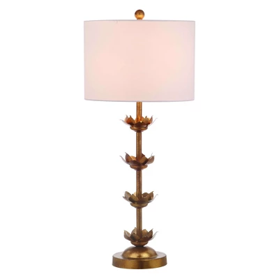 (Set Of 2) 32" Lani Leaf Table Lamp Antique Gold (Includes LED Light Bulb) - Safavieh 3 (Set Of 2) 32" Lani Leaf Table Lamp Antique Gold (Includes LED Light Bulb) - Safavieh - Image 3