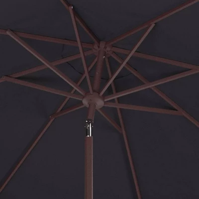 10.8' Round Zimmerman Market Umbrella Navy/White - Safavieh 3 10.8' Round Zimmerman Market Umbrella Navy/White - Safavieh - Image 3