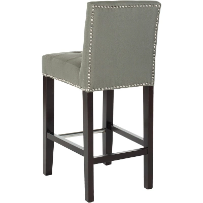 Thompson 23.9" Counter Stool W/ Silver Nail Heads - Safavieh 2 Thompson 23.9" Counter Stool W/ Silver Nail Heads - Safavieh - Image 2