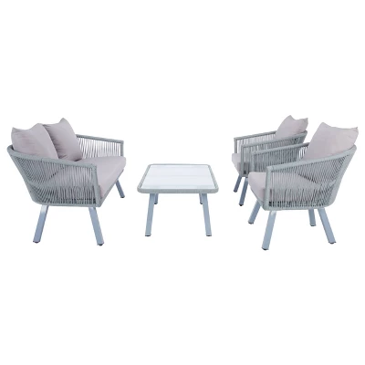 Belmi 4pc Rope Living Set - Gray - Safavieh 9 Belmi 4pc Rope Living Set - Gray - Safavieh - Image 9
