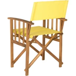 Laguna Director Chair (Set Of 2) - Natural/Yellow - Safavieh -Safavieh Home Deals Store GUEST 13f3a014 9585 4855 8ff7 54c5c4089afc
