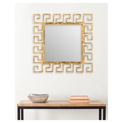 Square Calliope Greek Key Decorative Wall Mirror - Safavieh 2 Square Calliope Greek Key Decorative Wall Mirror - Safavieh - Image 2