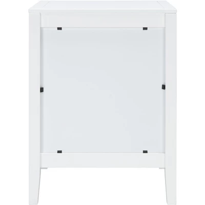 Tegan 2 Drawer Nighstand - White - Safavieh 7 Tegan 2 Drawer Nighstand - White - Safavieh - Image 7