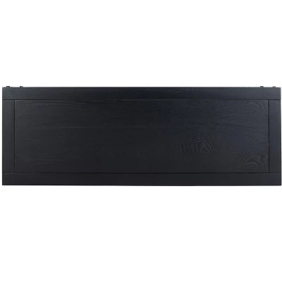 Dinesh Console With Storage Shelf - Black/Dark Walnut - Safavieh 4 Dinesh Console With Storage Shelf - Black/Dark Walnut - Safavieh - Image 4