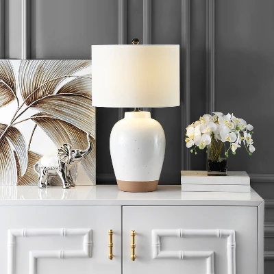 Portcia Table Lamp - Speckled Ivory Glaze - Safavieh 3 Portcia Table Lamp - Speckled Ivory Glaze - Safavieh - Image 3