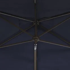 9.8' X 6.6' Rectangular Venice Crank Umbrella Navy/White - Safavieh -Safavieh Home Deals Store GUEST 2185bd35 5c8b 4aa1 8c17 304a0c0f4b07