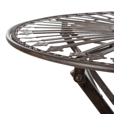 Belen 3pc Bistro Set - Black Rust - Safavieh 2 Belen 3pc Bistro Set - Black Rust - Safavieh - Image 2