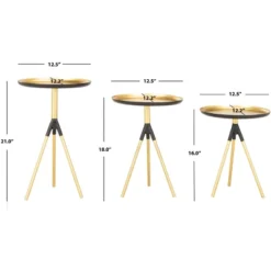 Talon Metal Side Table Set Of 3 - Gold/Black - Safavieh 7 Talon Metal Side Table Set Of 3 - Gold/Black - Safavieh -Safavieh Home Deals Store GUEST 3162152b d57b 4ddd 8489 2f4fd664a668