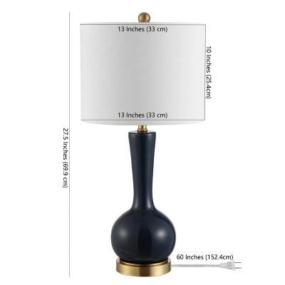 Gaetna Glass Table Lamp - Navy - Safavieh 2 Gaetna Glass Table Lamp - Navy - Safavieh - Image 2