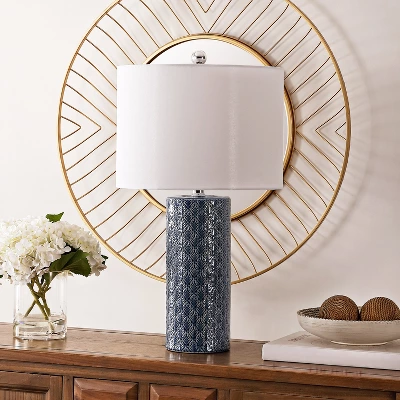 Walden Ceramic Table Lamp - Blue - Safavieh 1 Walden Ceramic Table Lamp - Blue - Safavieh