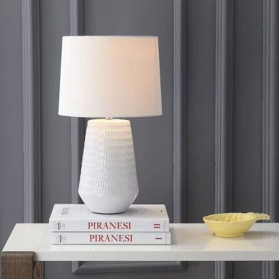 18" Stark Table Lamp White (Includes LED Light Bulb) - Safavieh 2 18" Stark Table Lamp White (Includes LED Light Bulb) - Safavieh - Image 2