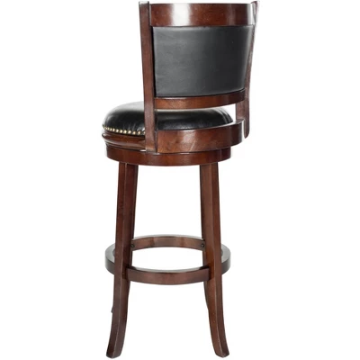 Brockway Swivel Bar Stool - Cappuccino/Black - Safavieh 2 Brockway Swivel Bar Stool - Cappuccino/Black - Safavieh - Image 2