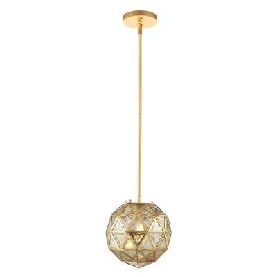Relma Pendant Gold/Clear - Safavieh 1 Relma Pendant Gold/Clear - Safavieh
