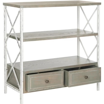 Chandra Console Table With Storage Drawers- Ash Grey - Safavieh 2 Chandra Console Table With Storage Drawers- Ash Grey - Safavieh - Image 2