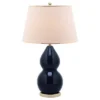 26.5" Jill Double- Gourd Ceramic Lamp Navy (Includes CFL Light Bulb) - Safavieh