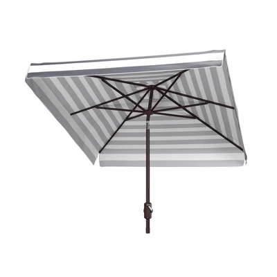 7.5' Square Elsa Fashion Line Umbrella Black/White - Safavieh 2 7.5' Square Elsa Fashion Line Umbrella Black/White - Safavieh - Image 2