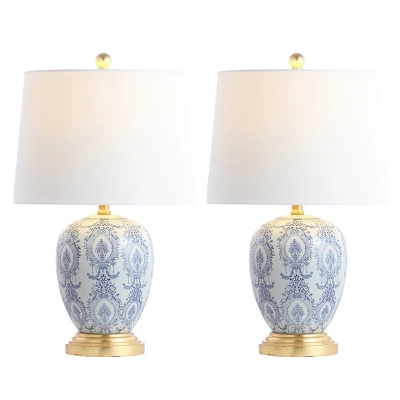 Set Of 2 Kalel Table Lamps Blue/White (Includes LED Light Bulb) - Safavieh 2 Set Of 2 Kalel Table Lamps Blue/White (Includes LED Light Bulb) - Safavieh - Image 2