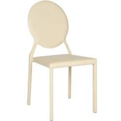 Warner Round Back Leather Side Chair (Set Of 2) - Butter Cream - Safavieh 7 Warner Round Back Leather Side Chair (Set Of 2) - Butter Cream - Safavieh -Safavieh Home Deals Store GUEST 55aa9ce3 7945 4f82 b614 6a36ebc55f15