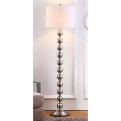 58.5" Reflections Stacked Ball Floor Lamp (Includes LED Light Bulb) Nickel - Safavieh -Safavieh Home Deals Store GUEST 59345888 e71b 4688 a2c4 19f3134e0c7d