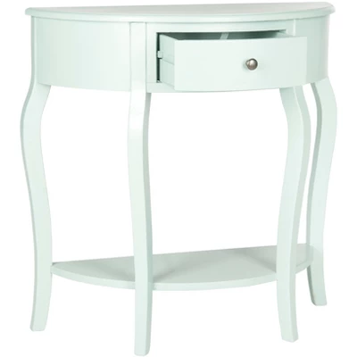 Jan Demilune Small Console - Celadon - Safavieh 2 Jan Demilune Small Console - Celadon - Safavieh - Image 2