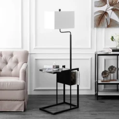 Janson Floor Lamp - Matte Black - Safavieh