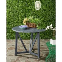 Cloverdale Round Table - Gray - Safavieh