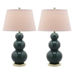 (Set Of 2) 28" Pamela Triple Gourd Ceramic Lamp Marine Blue (Includes CFL Light Bulb) - Safavieh 6 (Set Of 2) 28" Pamela Triple Gourd Ceramic Lamp Marine Blue (Includes CFL Light Bulb) - Safavieh -Safavieh Home Deals Store GUEST 627cf649 ad91 4c52 9e26 547dd47d3138