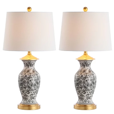 Set Of 2 Kaeden Table Lamp (Includes LED Light Bulb) Black/White - Safavieh 2 Set Of 2 Kaeden Table Lamp (Includes LED Light Bulb) Black/White - Safavieh - Image 2