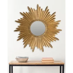 Sunburst Decorative Wall Mirror Gold - Safavieh