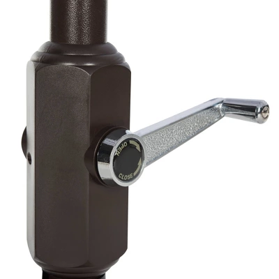 10.8' Round Zimmerman Market Umbrella Navy/White - Safavieh 4 10.8' Round Zimmerman Market Umbrella Navy/White - Safavieh - Image 4