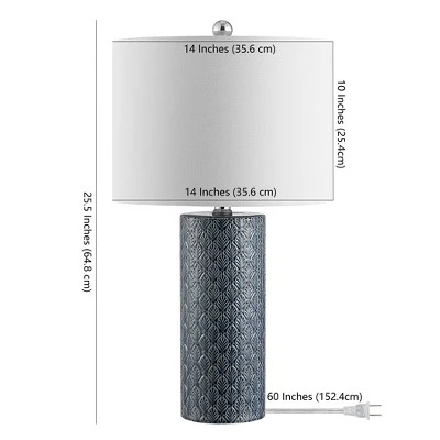 Walden Ceramic Table Lamp - Blue - Safavieh 2 Walden Ceramic Table Lamp - Blue - Safavieh - Image 2