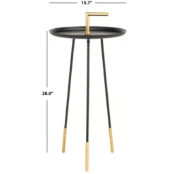 Delia Handle Side Table - Black/Gold - Safavieh 7 Delia Handle Side Table - Black/Gold - Safavieh -Safavieh Home Deals Store GUEST 711f7ebd c914 4afb ac31 5e1041996b9a