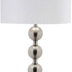 58.5" Reflections Stacked Ball Floor Lamp (Includes LED Light Bulb) Nickel - Safavieh -Safavieh Home Deals Store GUEST 7180e08b b465 4c2c a339 bdaee618ceca