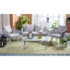 Belmi 4pc Rope Living Set - Gray - Safavieh
