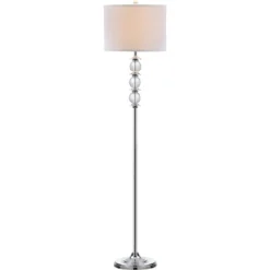 60" Riga Floor Lamp Clear/Chrome (Includes CFL Light Bulb) - Safavieh 6 60" Riga Floor Lamp Clear/Chrome (Includes CFL Light Bulb) - Safavieh -Safavieh Home Deals Store GUEST 7d1d11f7 ae9a 4036 a23f cb064441021a