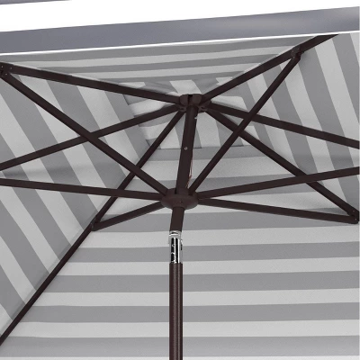 7.5' Square Elsa Fashion Line Umbrella Black/White - Safavieh 3 7.5' Square Elsa Fashion Line Umbrella Black/White - Safavieh - Image 3
