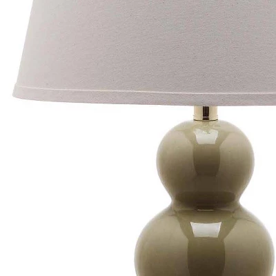 Set Of 2 Pamela Triple Gourd Lamp (Includes LED Light Bulb) Taupe - Safavieh 4 Set Of 2 Pamela Triple Gourd Lamp (Includes LED Light Bulb) Taupe - Safavieh - Image 4