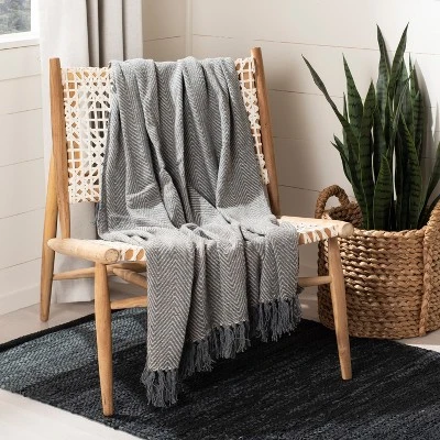 Amada Throw Blanket - Grey - 50" X 70" - Safavieh 1 Amada Throw Blanket - Grey - 50" X 70" - Safavieh