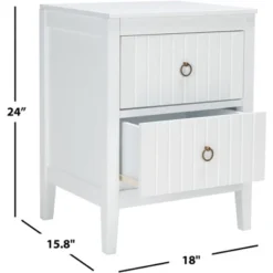 Tegan 2 Drawer Nighstand - White - Safavieh 10 Tegan 2 Drawer Nighstand - White - Safavieh -Safavieh Home Deals Store GUEST 88f482a3 fb51 4a51 942b fec67d0c86ba