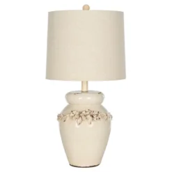 (Set Of 2) 24" Marquesa Vase Lamp Cream (Includes CFL Light Bulb) - Safavieh