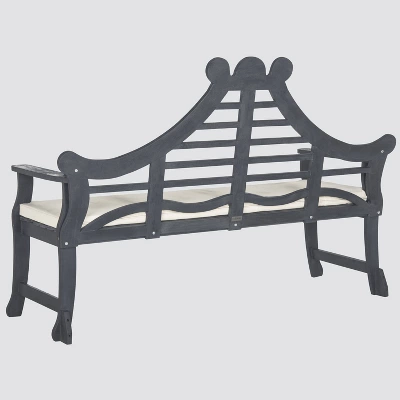 Azusa Bench - Gray/Beige - Safavieh 3 Azusa Bench - Gray/Beige - Safavieh - Image 3