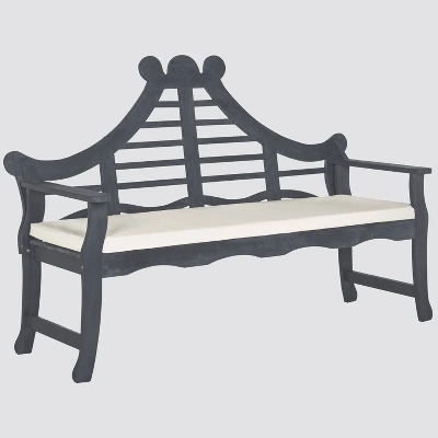 Azusa Bench - Gray/Beige - Safavieh 2 Azusa Bench - Gray/Beige - Safavieh - Image 2