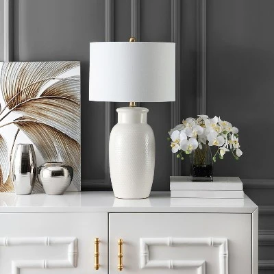 Norsi Table Lamp - Ivory - Safavieh 1 Norsi Table Lamp - Ivory - Safavieh
