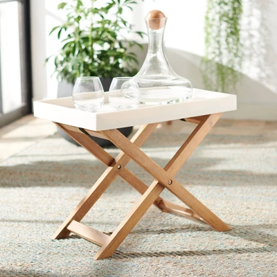 Alten Side Table - Natural/Beige - Safavieh 1 Alten Side Table - Natural/Beige - Safavieh