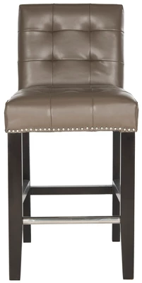 Thompson 23.9" Counter Stool W/ Silver Nail Heads - Safavieh 6 Thompson 23.9" Counter Stool W/ Silver Nail Heads - Safavieh - Image 6