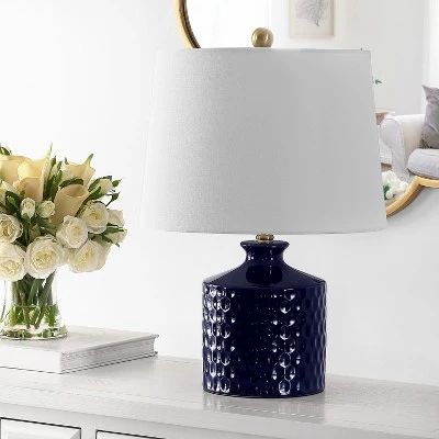 Landon Ceramic Table Lamp - Navy Blue - Safavieh. 1 Landon Ceramic Table Lamp - Navy Blue - Safavieh.