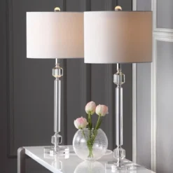 Cosna Table Lamp (Set Of 2) - Clear - Safavieh -Safavieh Home Deals Store GUEST 9f8b66ff 4572 4261 a5b3 b65d1004fca3
